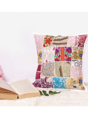Oussum Cushion cover Cotton Stylish Home Decor White Pillow Case Zipper Closer
